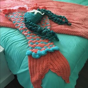 Crochet mermaid lapghans, hat sold separately.